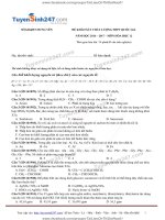 Tuyển chon đề thi thử THPT quốc gia 2017 môn hóa học của các trường chuyên, nổi tiếng (có lời giải chi tiết)   đề 16 