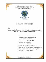 Điều khiển ổn định tốc độ động cơ ba pha bằng PLC s7   200 và biến tần FR e520 