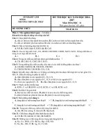 Đề thi học kì môn hoá lớp 11 