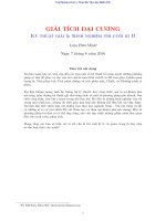 Kinh Nghiệm Tổng Hợp Các Kỹ Thuật Giải Và Kinh Nghiệm Thi Môn Giải Tích Của Tác Giả Lâm Hữu Minh