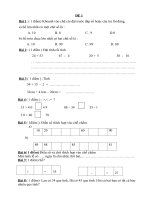 Đề ôn tập Toán lớp 1