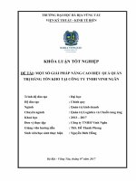 Một số giải pháp nâng cao hiệu quả quản trị hàng tồn kho tại công ty TNHH vinh ngân 