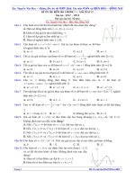 Đề kiểm tra Giải tích 12 chương 1 (Hàm số)  Nguyễn Văn Huy