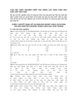 CÂU hỏi TRẮC NGHIỆM KIỂM TRA NĂNG lực GIÁO VIÊN dạy GIỎI cấp TIỂU học 