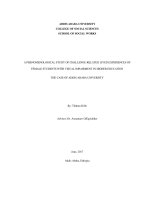A phenomenological study of challenge related lived experiences of female students with visual impairment in higher education the case of addis ababa university 