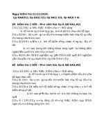 Đề kiểm tra sinh học lớp 6