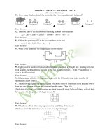ĐỀ KIỂM TRA CHẤT LƯỢNG TOÁN TIẾNG ANH LỚP 5 – THÁNG 8