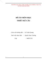 THIẾT KẾ CẦU QUA SÔNG, đại học công nghệ GTVT