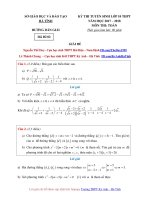 HƯỚNG dẫn GIẢI môn TOÁN   kỳ THI TUYỂN SINH THPT hà TĨNH
