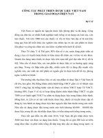 CÔNG TÁC PHÁT TRIỂN DƯỢC LIỆU VIỆT NAM  TRONG GIAI ĐOẠN HIỆN NAY