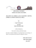 The effect of foreign aid on economic growth empirical evidence from east africa 