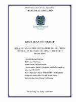 Một số giải pháp nâng cao hiệu quả hoạt động thu mua ép và xuất giấy của cty TNHH TM vận tải hoàng tùng 