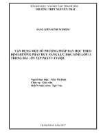 Vận dụng một số phương pháp dạy học theo định hướng phát huy năng lực học sinh lớp 11 trong bài ôn tập phần văn học 
