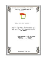 Một số biện pháp sử dụng hiệu quả bản đồ tư duy giảng dạy sinh học lớp 10 THPT 