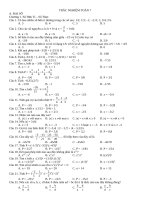 Trắc Nghiệm Toán 7