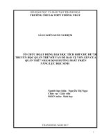 Tổ chức hoạt động dạy học tích hợp chủ đề di truyền học quần thể với vấn đề bảo vệ vốn gen của quần thể nhằm định hướng phát triển năng lực học sinh 