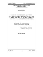 Đánh giá tác động của quá trình sản xuất giấy tới môi trường nước tại xã Phong Khê, thành phố Bắc Ninh, tỉnh Bắc Ninh và các giải pháp khắc phục (Khóa luận tốt nghiệp)