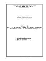 Cách thức hình thành kĩ năng liên tưởng cho học sinh lớp 10 trường THPT lang chánh trong giờ đọc văn 