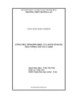 Công phá tính đơn điệu của hàm số bằng máy tính cầm tay casio 