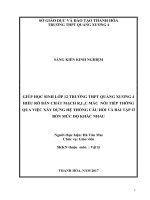 Giúp học sinh lớp 12 trường THPT quảng xương 4 hiểu rõ bản chất mạch r l c mắc nối tiếp thông qua việc xây dựng hệ thống câu hỏi và bài tập ở bốn mức độ khác nhau 