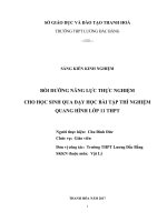 Bồi dưỡng năng lực thực nghiệm cho học sinh qua dạy học bài tập thí nghiệm quang hình lớp 11 