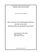 Rèn luyện kỹ năng nhận định, đánh giá kết quả giải toán phương pháp tọa độ trong mặt phẳng 2 