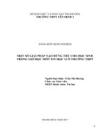 Một số giải pháp tạo hứng thú cho học sinh trong giờ học môn tin học 12 ở trường THPT 