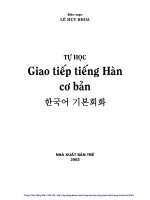 Giáo trình tài liệu tự học Tiếng Hàn giao tiếp cơ bản