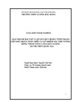 Giải nhanh bài tập 3 cặp gen quy định 2 tính trạng liên kết hoàn toàn trên 2 cặp nhiễm sắc thể tương đồng nhằm nâng cao chất lượng kỳ thi THPT quốc gia 