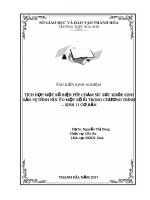 Tích hợp một số biện pháp chăm sóc sức khỏe sinh sản vị thành niên vào một số bài trong chương trình – sinh 11 cơ bản 