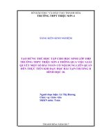 Tạo hứng thú học tập cho học sinh lớp 10b3 trường THPT triệu sơn 4 thông qua việc giải quyết một số bài toán có nội dung liên quan đến thực tiễn khi dạy học bài tập chương II hình học 10 