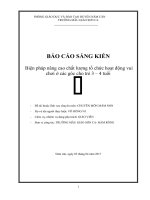 SÁNG KIẾN KINH NGHIỆM bậc mầm non biện pháp nâng cao chất lượng tổ chức hoạt động vui chơi ở các góc cho trẻ 3   4 tuổi