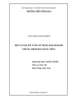 Rèn luyện kỹ năng sử dụng đạo hàm để chứng minh bất đẳng thức  