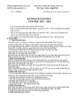 KẾ HOẠCH THỰC HIỆN CHƯƠNG TRÌNH GIÁO dục trường mẫu giáo sơn ca 