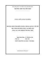 Phương pháp tính điểm thi đua trong quản lí nề nếp học sinh góp phần nâng cao hiệu quả công tác chủ nhiệm ở trường THPT 