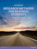 Research methods for BUsiness students 6th by suanders lewis and thornhill