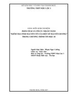 Phân tích và tối ưu thuật toán kiểm tra tính nguyên tố của một số nguyên dương trong chương trình tin học 10 