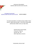 Xây dựng hệ thống câu hỏi dạy đoạn trích  trao duyên ( trích truyện kiều   nguyễn du) theo định hướng phát triển năng lực học sinh 