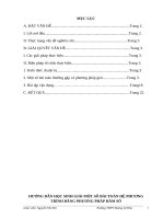 Hướng dẫn học sinh giải một số bài toán hệ phương trình bằng phương pháp hàm số 