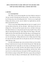 Rèn luyện kỹ năng tự học môn ngữ văn cho học sinh THPT qua hoạt động học, làm bài tập ở nhà  