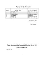 Phân tích tác phẩm vợ nhặt (kim lân) từ thế giới quan của nhà văn 