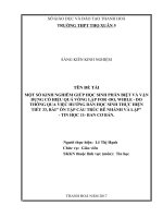 Một số kinh nghiệm giúp học sinh phân biệt và vận dụng có hiệu quả vòng lặp for   do, while   do thông qua việc hướng dẫn học sinh thực hiện tiết 33, bài  ôn tập cấu trúc rẽ nhánh và lặp   tin 