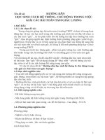 HƯỚNG dẫn học SINH CÁCH hệ THỐNG, CHỦ ĐỘNG TRONG VIỆC GIẢI các bài TOÁN TAM GIÁC LƯỢNG 