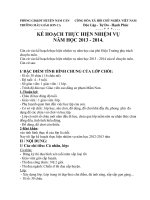 KẾ HOẠCH THỰC HIỆN NHIỆM vụ năm học trường mẫu giáo sơn ca 