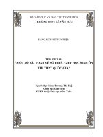 Một số bài toán về số phức giúp học sinh ôn thi THPT quốc gia 