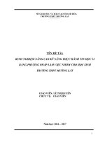Tổ chức thực hành theo nhóm môn tin học 12 nhằm nâng cao kết quả học tập cho học sinh trường THPT mường lát 