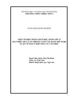 Một số biện pháp giúp học sinh lớp 12 đạt hiệu quả cao trong làm văn dạng đề nghị, luận về hai ý kiến bàn về văn học 