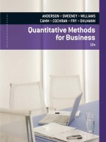 QUantitative methods for BUsiness 12e by anderson ohlmann