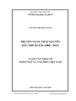 Truyện ngắn Thái Nguyên đầu thế kỉ XXI (2000  2015) (LV thạc sĩ)