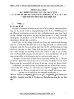 Thiết kế bài học giá trị lượng gác của góc (cung) có liên quan đặc biệt (SGK đại số 10   nâng cao) theo phương pháp dạy học hiện đại 